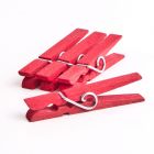 Stabile Buche-Holzklammer farbig lasiert 4er - Set Rot-03