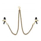 Verstellbare Nippelklammern �Black Beads� von �LiebeSeele� Schwarz-Gold-80
