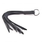 Mini-Peitsche aus schwarzem Leder Schwarz-08