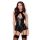 Corsage mit Strapsb�ndern und Thong �Wetlook� von Obsessive Schwarz-08