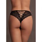 Ouvert-Slip �Zo� Elastic Lace mit Schn�rung am Po Schwarz-Gold-80