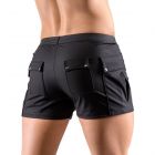 Kurze Herren Cargo-Shorts mit vielen Taschen Schwarz-08