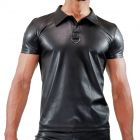 TOF Fetish Polo mit D-Ring Schwarz-08