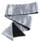 Satin Bondageschal Doubl� Silber Schwarz-Silber-89