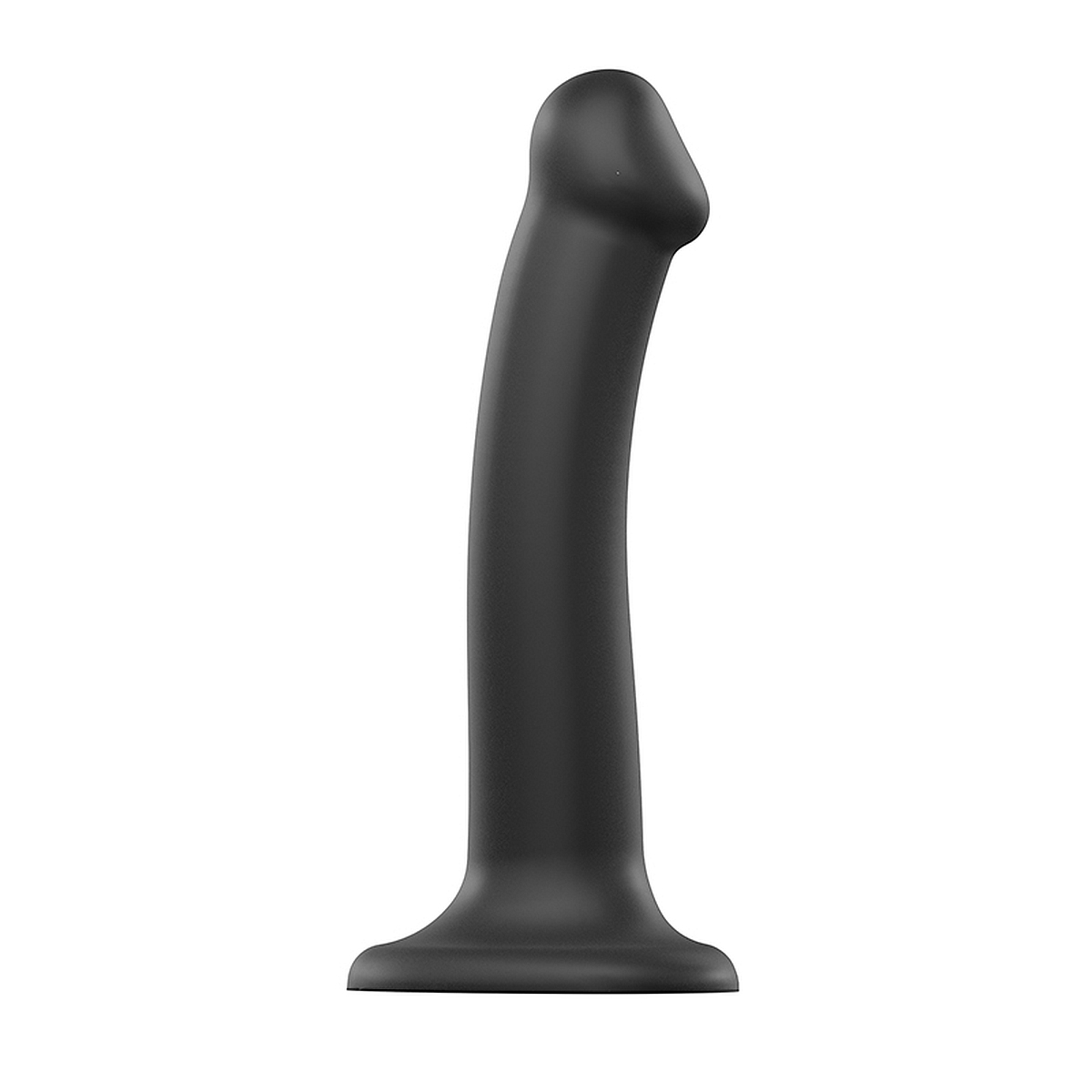 strap-on-me Dual Density Bendable Silikon Dildo schwarz